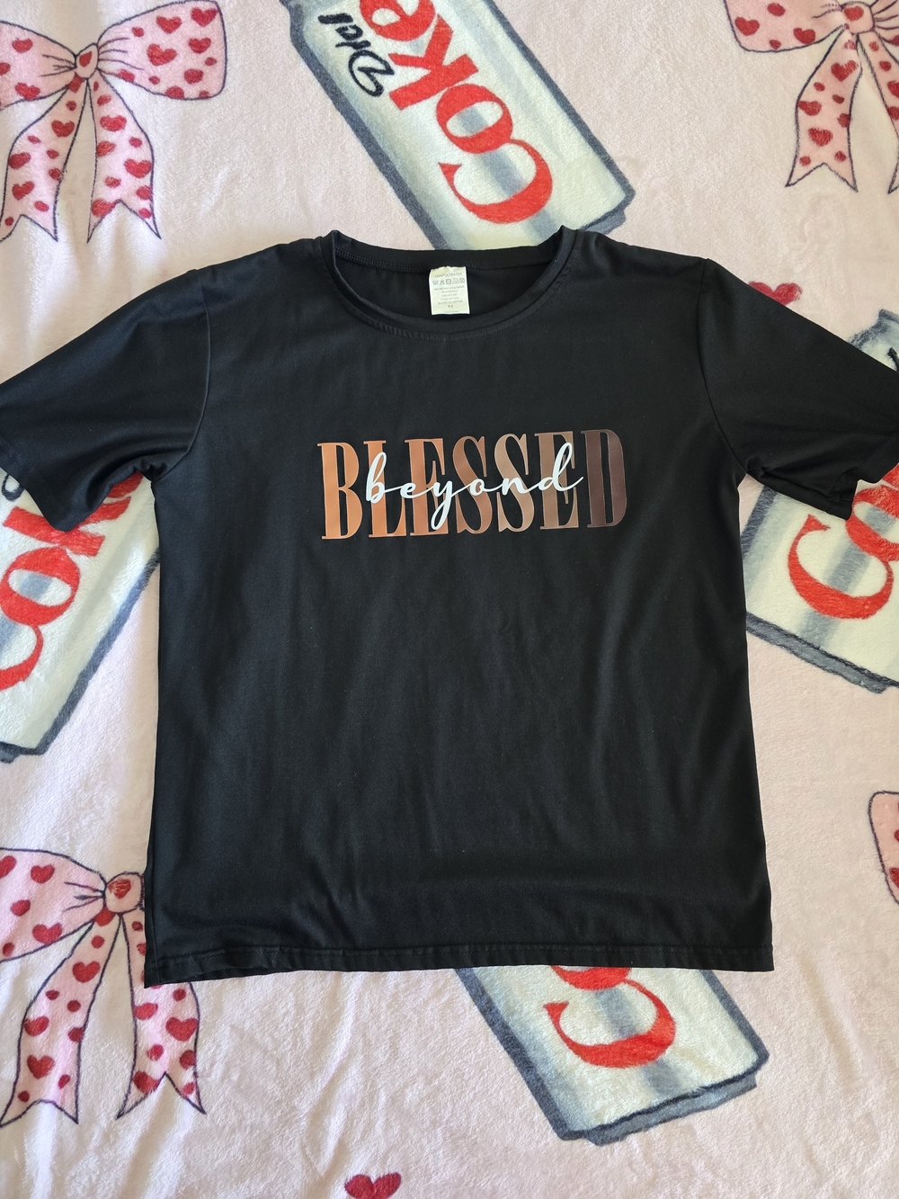 Blessed Beyond Graphic Short Sleeve Tee - Black